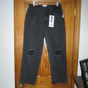 Vanilla Star Black Jeans Cinch Waist Straight Juniors 3 or 11 High Rise NEW